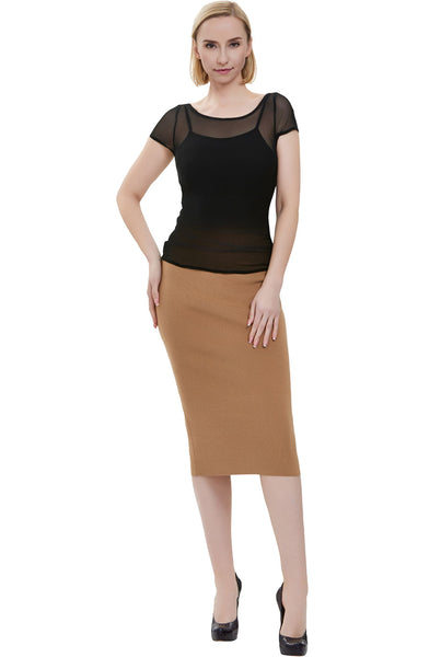 Kimi + Kai Women Knit Pencil Skirt