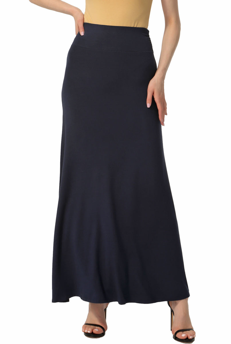 Kimi + Kai Women Waist Ruched Maxi Skirt – kimi + kai