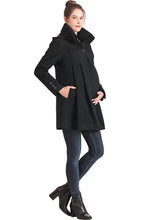 Load image into Gallery viewer, Kimi + Kai Maternity &quot;Aela&quot; A-Line Hooded Wool Coat