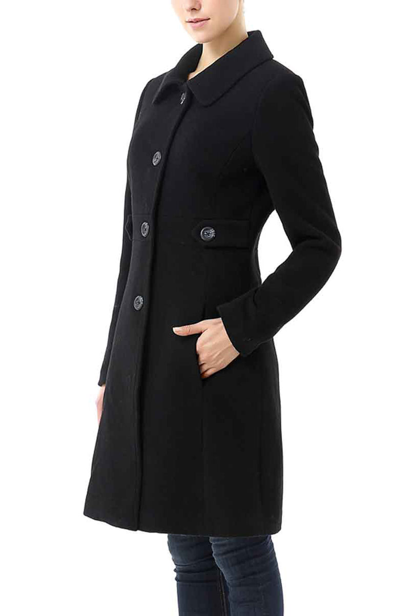 Womens black walking best sale coat