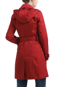 Kimi + Kai Women's "Adley" Waterproof Hooded Trench Coat
