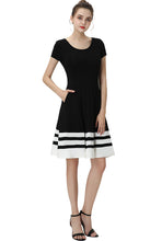 Load image into Gallery viewer, Kimi + Kai Women&#39;s &quot;Jessica&quot; Color-Block Fit &amp; Flare Dress