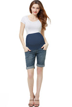 Load image into Gallery viewer, Kimi + Kai Maternity &quot;Abbie&quot; Denim Stretch Shorts