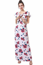 Load image into Gallery viewer, Kimi + Kai Maternity &quot;Lydia&quot; Nursing Floral Print Maxi Dress