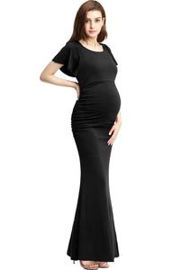Kimi + Kai Maternity "Abigail" Off Shoulder Maxi Dress