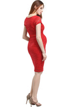 Load image into Gallery viewer, Kimi + Kai Maternity &quot;Nancy&quot; Lace Midi Dress