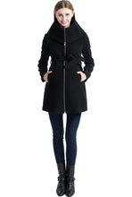 Load image into Gallery viewer, Kimi + Kai Maternity &quot;Mia&quot; Wool Blend Fold Collar Coat