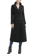 Kimi + Kai Women's "Ovie" Double Breasted Wool Blend Long Coat