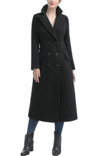 Kimi + Kai Women's "Ovie" Double Breasted Wool Blend Long Coat
