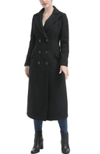 Load image into Gallery viewer, Kimi + Kai Women's "Ovie" Double Breasted Wool Blend Long Coat