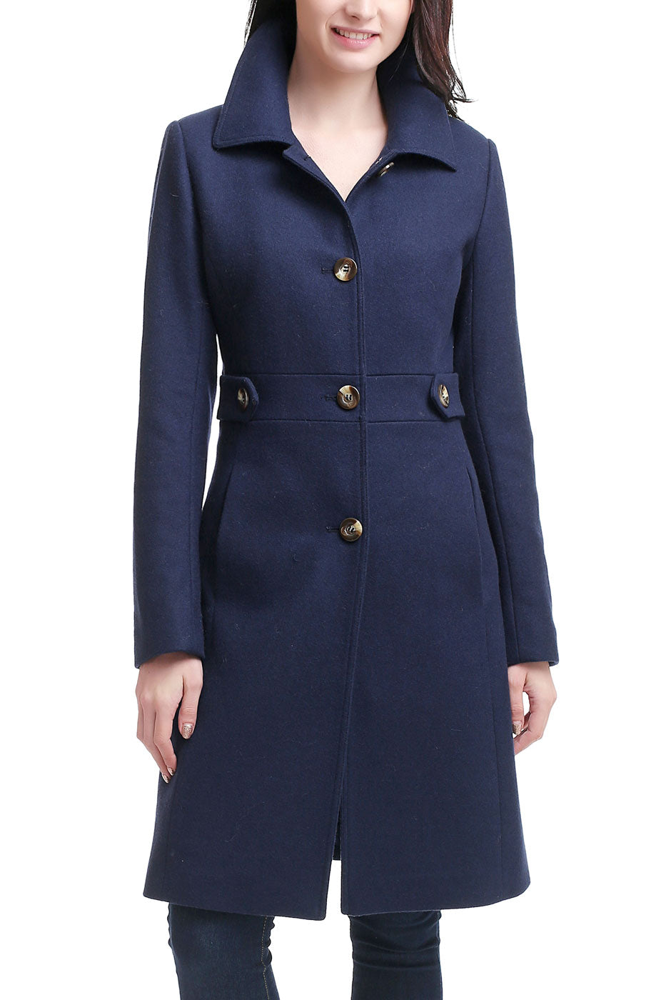 Kimi + Kai Women's "Elise" Wool Blend Walking Coat