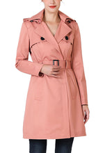 Load image into Gallery viewer, Kimi + Kai Women's "Angie" Waterproof Hooded Trench Coat