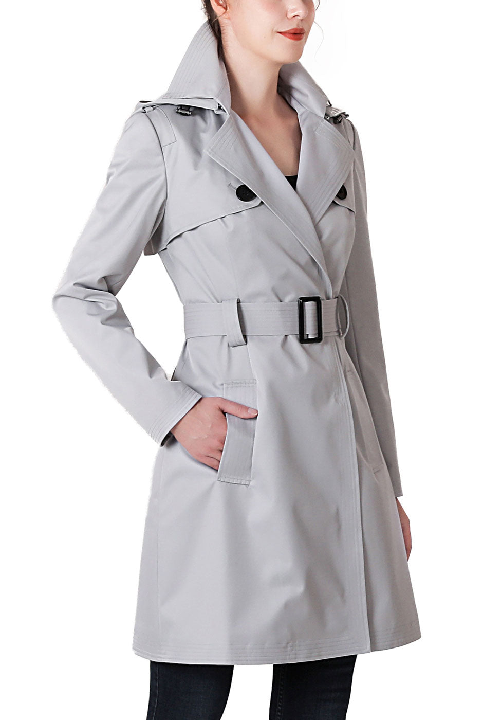 Kimi + Kai Women's "Angie" Waterproof Hooded Trench Coat