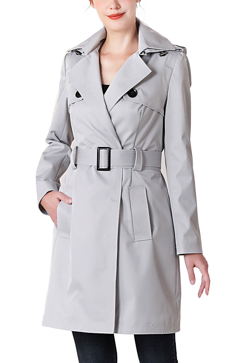 Kimi + Kai Women's "Angie" Waterproof Hooded Trench Coat