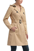 Kimi + Kai Women's "Angie" Waterproof Hooded Trench Coat
