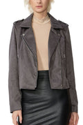 Kimi + Kai Women's "Willa" Faux Suede Moto Jacket