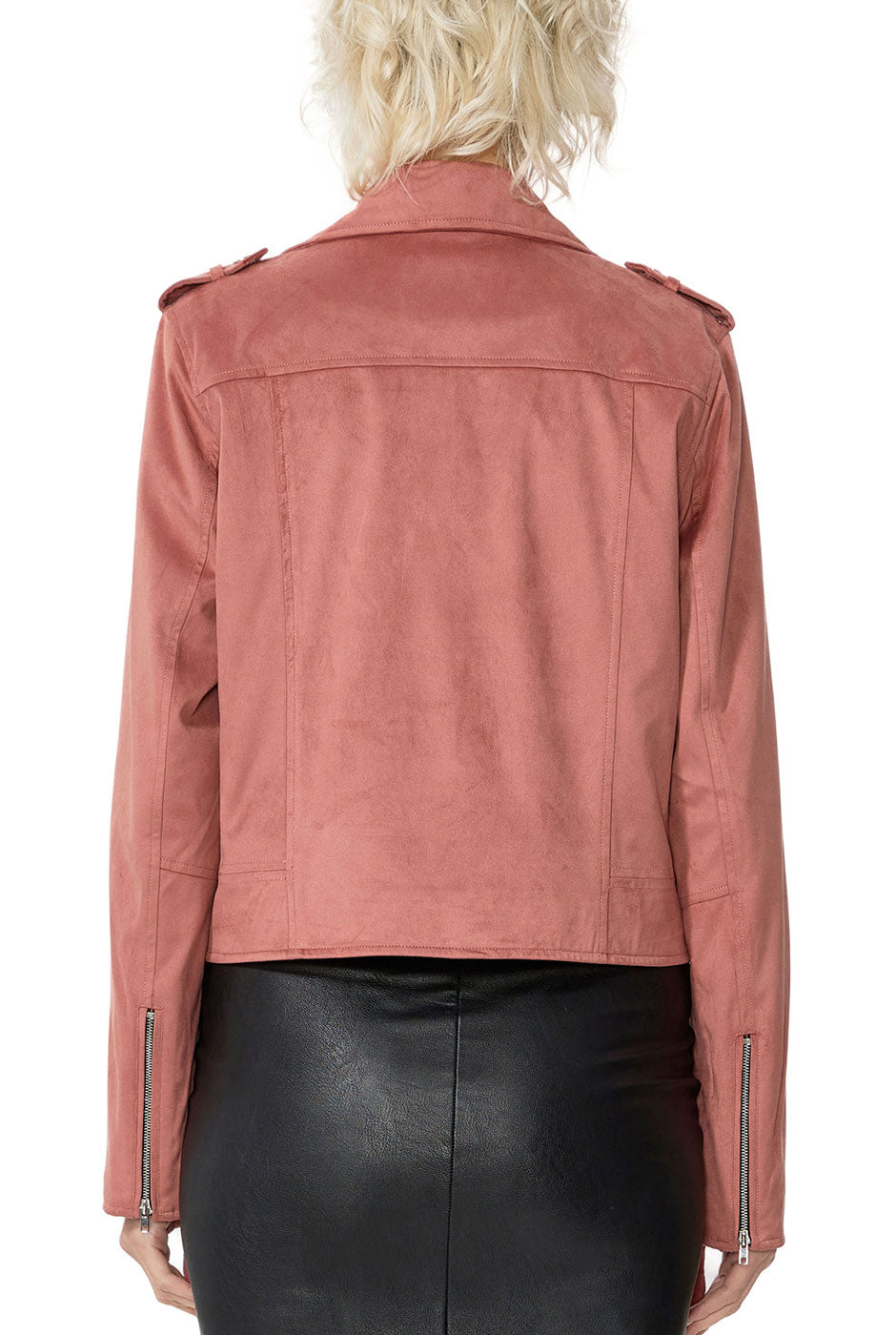 Kimi + Kai Women's "Willa" Faux Suede Moto Jacket
