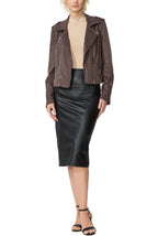 Kimi + Kai Women's "Willa" Faux Suede Moto Jacket