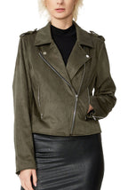 Kimi + Kai Women's "Willa" Faux Suede Moto Jacket