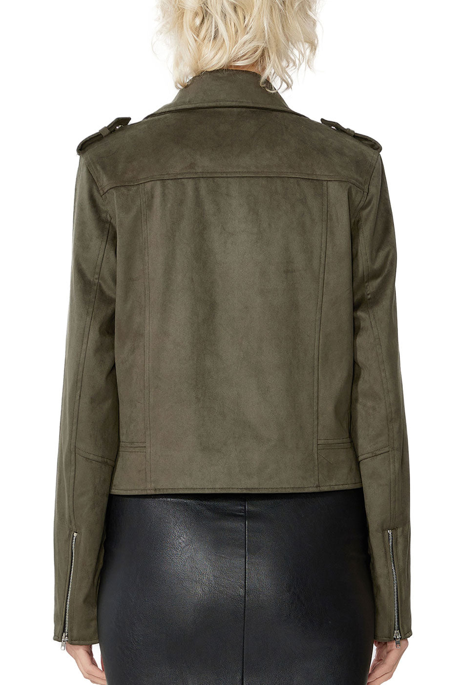 Kimi + Kai Women's "Willa" Faux Suede Moto Jacket