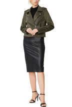 Kimi + Kai Women's "Willa" Faux Suede Moto Jacket