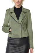 Kimi + Kai Women's "Willa" Faux Suede Moto Jacket