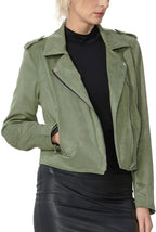Kimi + Kai Women's "Willa" Faux Suede Moto Jacket