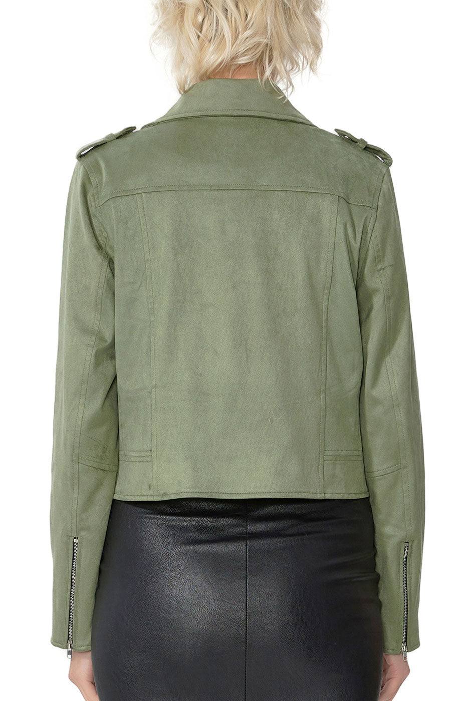 Kimi + Kai Women's "Willa" Faux Suede Moto Jacket