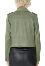 Kimi + Kai Women's "Willa" Faux Suede Moto Jacket