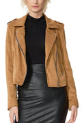 Kimi + Kai Women's "Willa" Faux Suede Moto Jacket