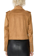 Kimi + Kai Women's "Willa" Faux Suede Moto Jacket