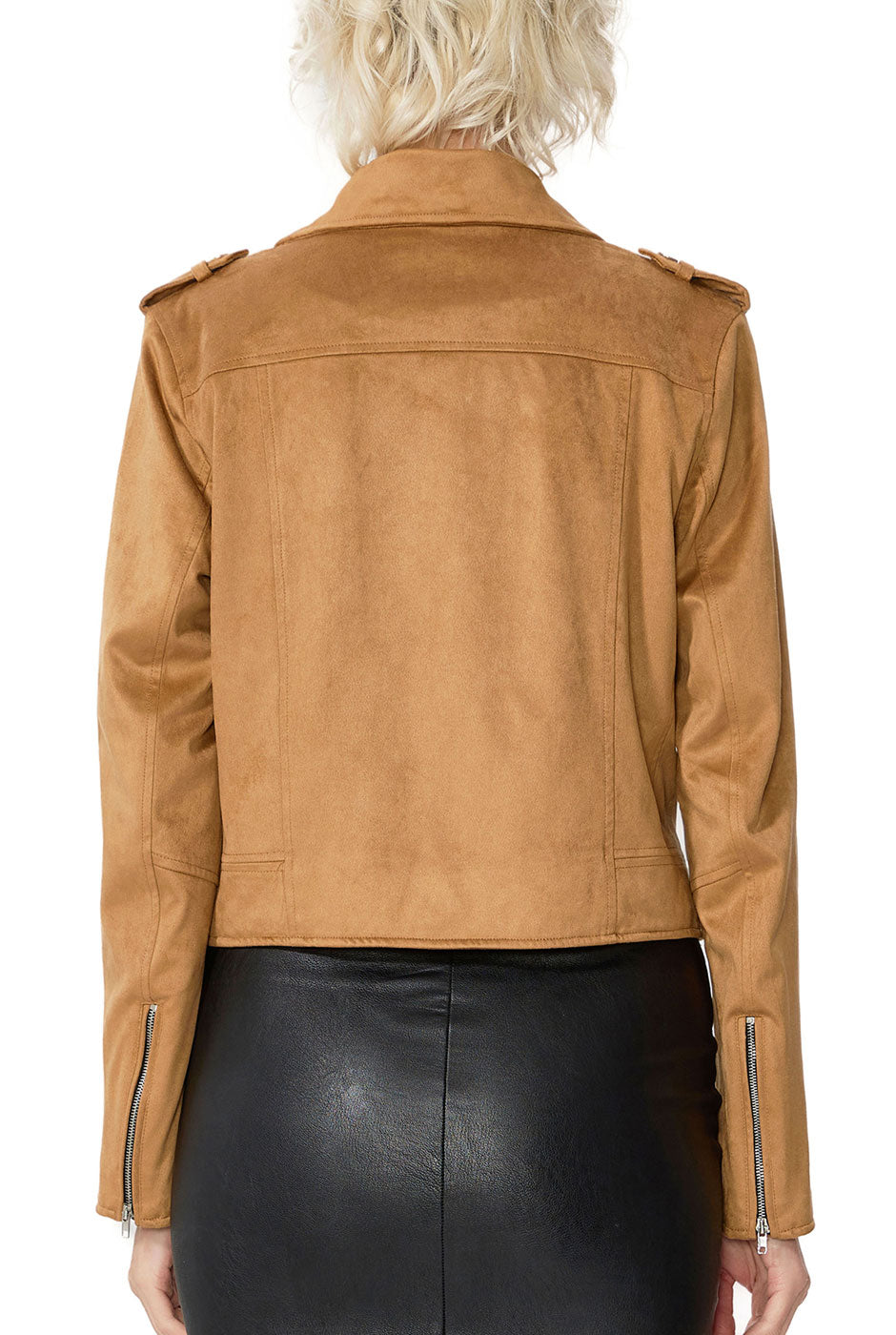 Kimi + Kai Women's "Willa" Faux Suede Moto Jacket