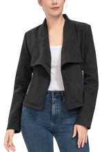 Load image into Gallery viewer, Kimi + Kai Women's Faux Suede Open Front Jacket