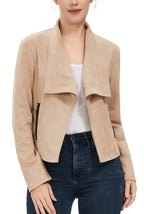 Kimi + Kai Women's Faux Suede Open Front Jacket