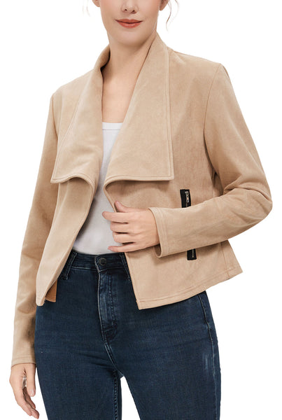 Kimi + Kai Women's Faux Suede Open Front Jacket
