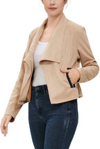 Kimi + Kai Women's Faux Suede Open Front Jacket