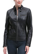Kimi + Kai Women's "Emy" Leather Moto Jacket