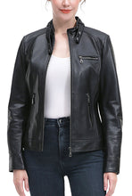 Load image into Gallery viewer, Kimi + Kai Women's "Emy" Leather Moto Jacket