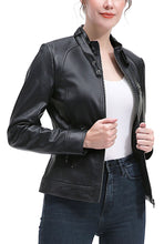 Load image into Gallery viewer, Kimi + Kai Women's "Emy" Leather Moto Jacket