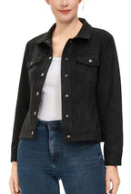 Kimi + Kai Women's Faux Suede Trucker Jacket