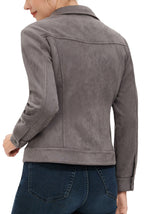 Kimi + Kai Women's Faux Suede Trucker Jacket