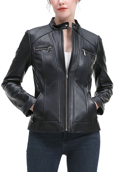 Kimi + Kai Women's "Ana" Leather Moto Jacket
