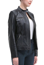 Load image into Gallery viewer, Kimi + Kai Women's "Ana" Leather Moto Jacket