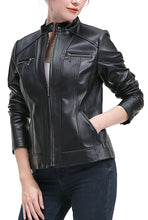 Load image into Gallery viewer, Kimi + Kai Women's "Ana" Leather Moto Jacket