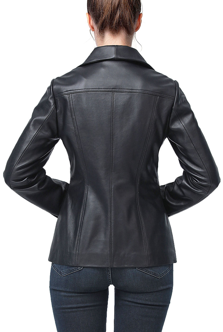 Kimi + Kai Women's "Eva" Zip Front Leather Jacket