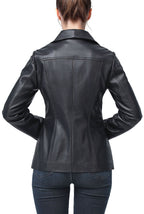 Kimi + Kai Women's "Eva" Zip Front Leather Jacket
