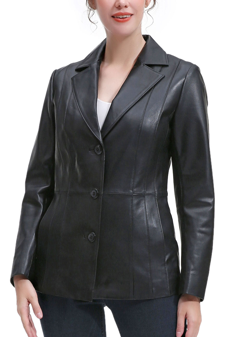 Kimi + Kai Women's "Madeline" Leather Blazer