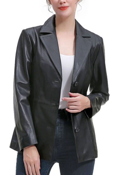 Kimi + Kai Women's "Madeline" Leather Blazer