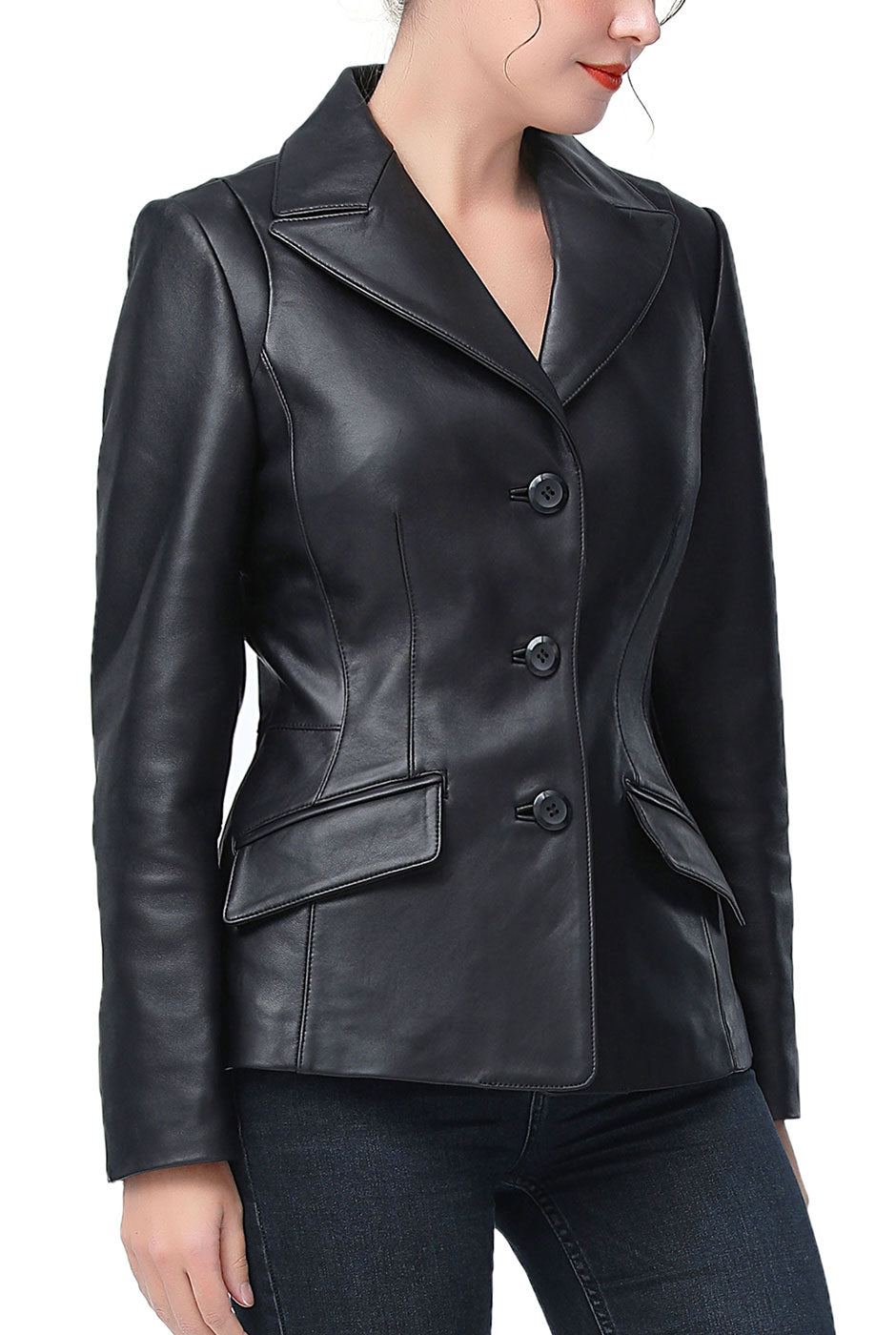 Kimi + Kai Women's "Mya" Leather Blazer