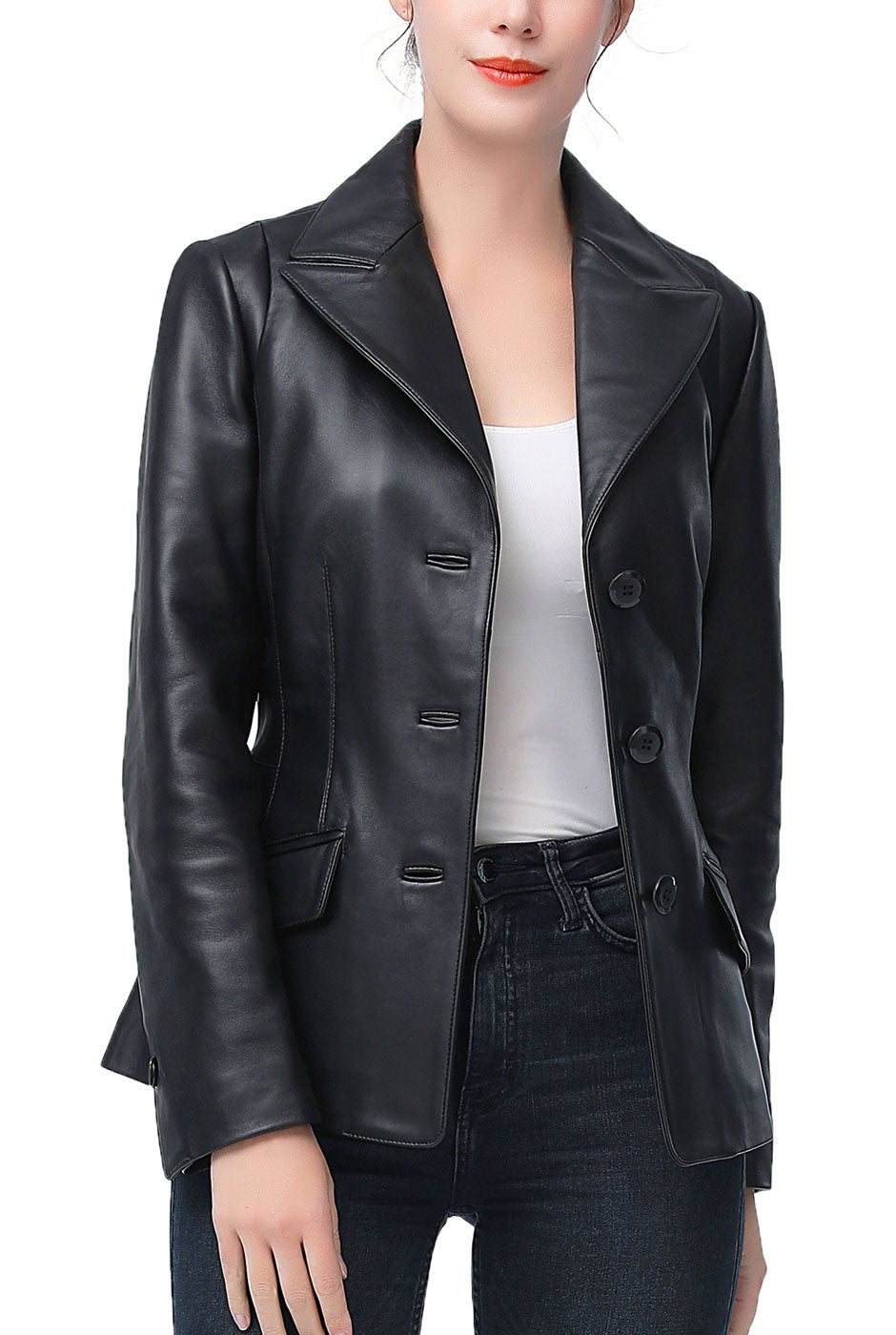 Kimi + Kai Women's "Mya" Leather Blazer